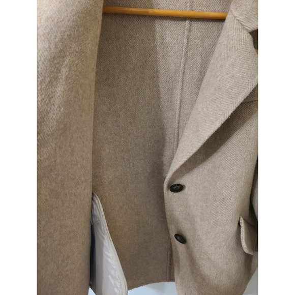 Stylish Light Caramel Wool Coat - Picture 4 of 5